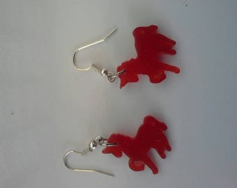 Orecchini piccoli con unicorno