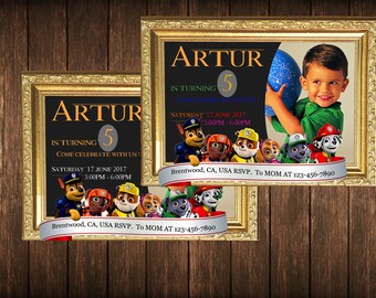 Paw Patrol Invitation Paw Patrol Birthday Party Boy Paw Patrol Birthday Invitation Paw Patrol Invite Printable Paw Patrol Party personalized
