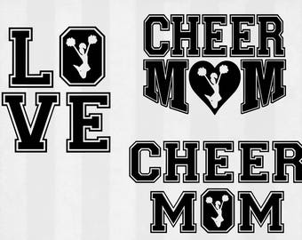 Cheer SVG Bundle, Cheer clipart, Cheer cut files, cheer mom svg, Cheerleading svg files for silhouette, files for cricut, cuttable design