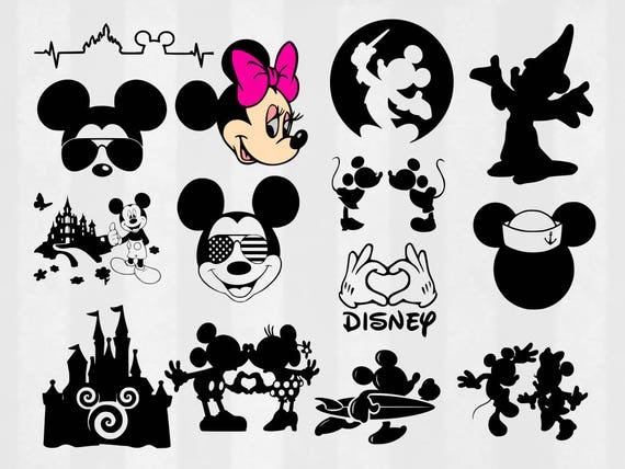 Mickey and Minnie SVG Bundle Mickey clipart Minnie cut