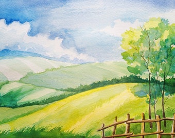 Landscape Watercolour Painting Q169