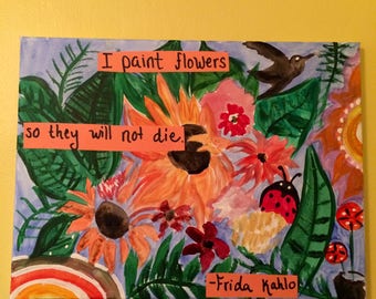 Frida Kahlo Inspired painting