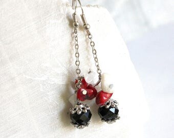 Chain and loops gemmes_Crochets 925 Sterling Silver stone chips