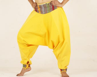 Harem pants yellow yoga pant trouser NEPALI pocket pyjamas