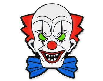 PinMart's Scary Evil Clown Trendy Enamel Lapel Pin