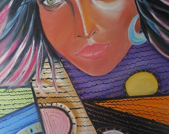 Ethical woman painting