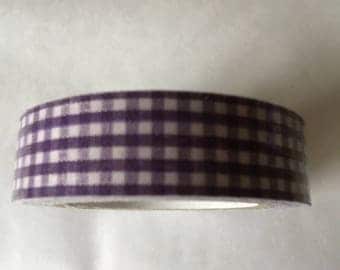 Purple GINGHAM masking tape