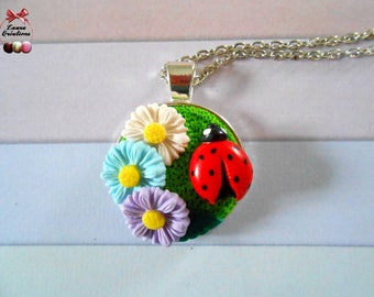 Daisies with her Ladybug necklace