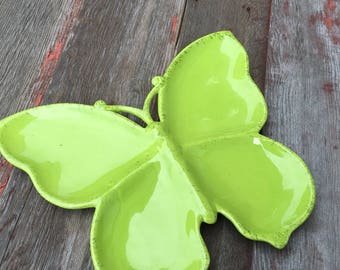 Vintage Butterfly Serving Platter // Plate
