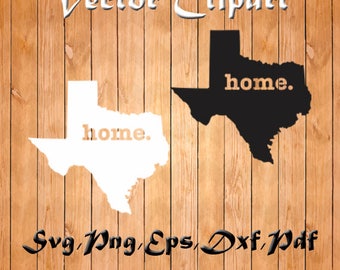 Texas Home Svg, State Svg, Pdf EPS PNG Dxf Vector, Texas Clipart, Monogram Svg