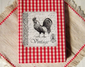 Notebook, protects -, print of a rooster