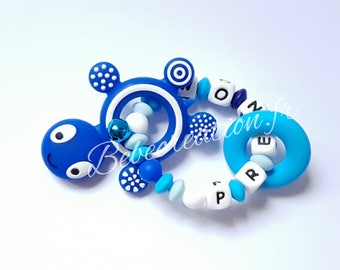 personalized all silicone turtle rattle