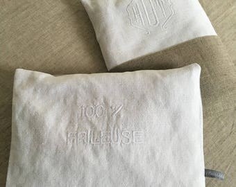 dry bottles made of linen and hemp