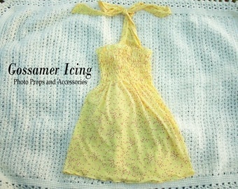 Child/Baby Summer Yellow Sheer Halter Top/Dress