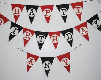 Red black birthday | Etsy