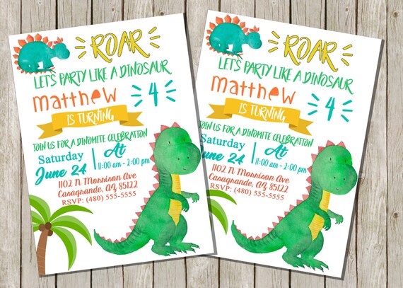 reptile for birthday wording party Reptile Dinosaur  Dinosaur Invitation  Invitation