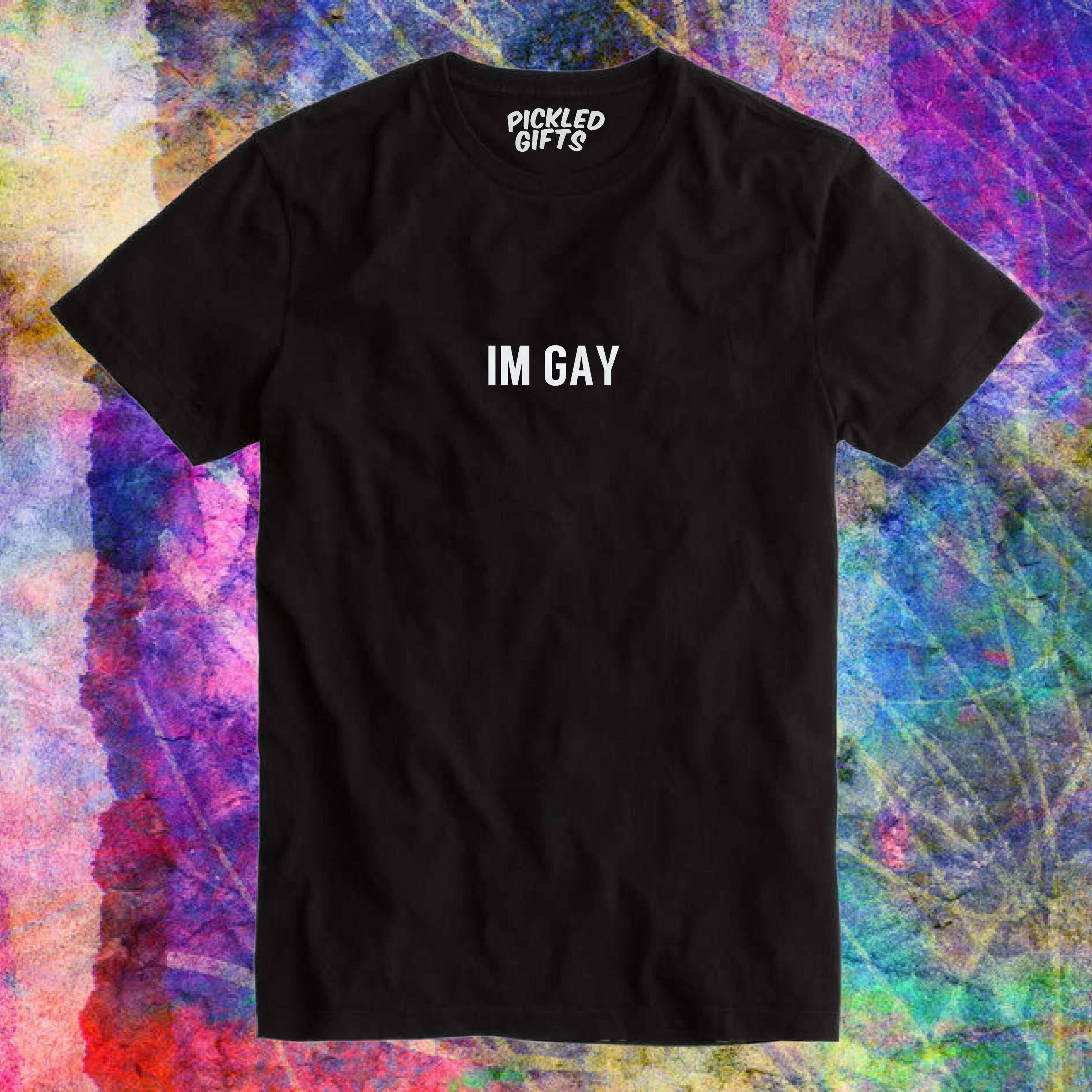 I'm Gay T-Shirt 100% Cotton Unisex Black Top LGBT