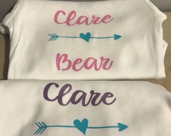 Personalized baby onesies