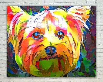 Yorkie art | Etsy