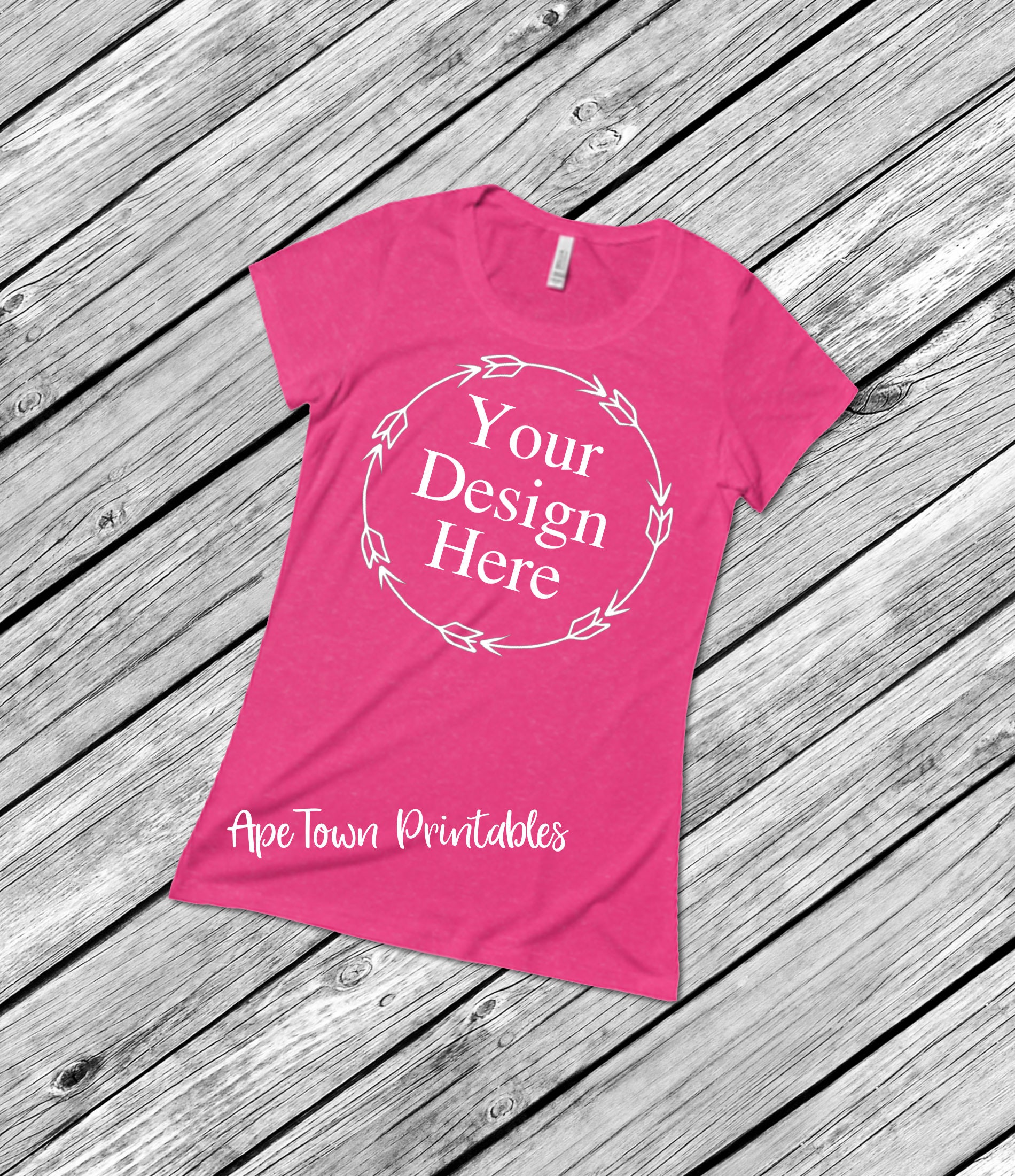 Download Pink T-Shirt Flat Lay Mockup Digital Clothing Mock up