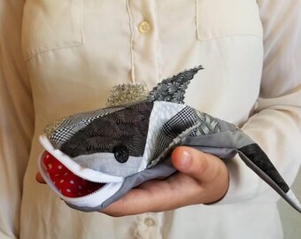 Shark Pencil Case - Cute Pencil Case - Back to School Gift - Fidget Spinner Case- Sun Glasses Case - Back to School - Shark Week