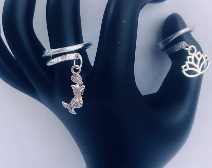 Knuckle Ring *Lotus Ring *Yoga Ring *Mermaid Ring *Boho Ring *Boho Jewelry *Yoga Jewelry *Lotus Jewelry *Gypsy Ring