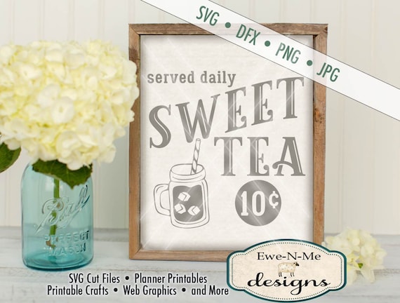 Download Sweet Tea SVG Sweet Tea served daily SVG Diner Style