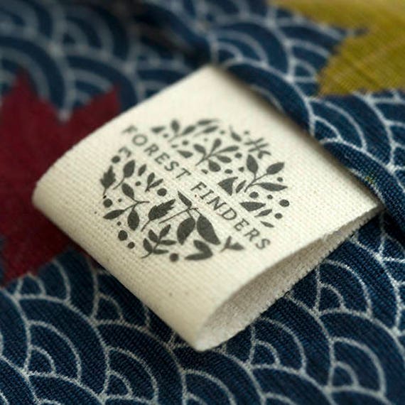 30mm Personalized sew in UNBLEACHED cotton labels VINTAGE look