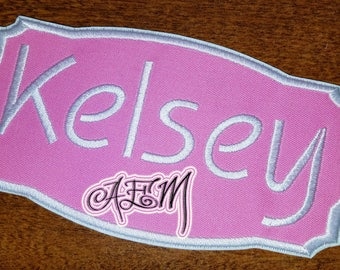 Personalized Embroidered Applique Iron On Name Patch Name Tag