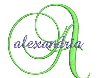 SALE 65% OFF Fancy Satin Script Machine Embroidery Monogram Fonts Designs 4x4 Hoop Instant Download Sale