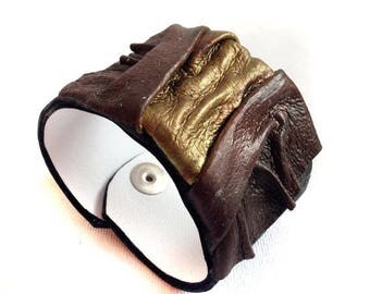 50% OFF SALE Rustic Leather bracelet Women cuff Leather jewelry Wristband Casual Elegance collection.
