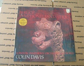 1960s Colin Davis " Berlioz symphonie fantastique Vinyl Record 33-1/3 rpm on Philips London symphony orchestra Chorus