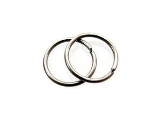 Medical Grade Titanium Hoop Earrings 20Gauge 10mm Smallish Size Perfect For Ear Lobe, One Pair