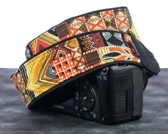 Tribal Camera Strap, dSLR, SLR, Mirrorless, Camera Neck Strap, Canon strap, Nikon strap, Mens, Native American Inspired, Photography, 130