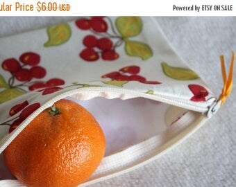 On Sale Zippered Reusable Snack Sack, Half Size - 7.5" x 5"- EcoFriendly, Machine Washable, Sports motif