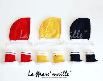 Bottes de pluie bébé en laine La Mare'maille hommage à la marque Aigle, inspirées du modèle Lolly Pop