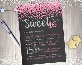 Sweet 16 invitation | Etsy