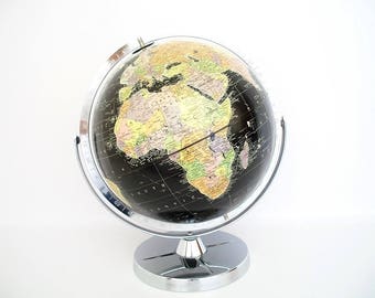 Vintage World Globe - Starlight 1961 - Cold War Eames Retro - Replogle