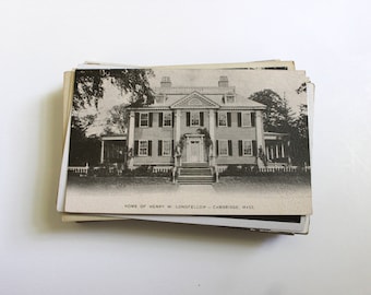 75 Vintage Massachusetts Unused Black and White Postcards Blank - Wedding Guestbook