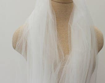 Silk White Illusion Tulle - 108" Wide - Bridal Veils, Tulle Circle Skirts - Fashion Apparel - Wedding Dresses - Garters - Veil Blusher