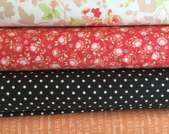 Chestnut Street Fabric Bundle of 4, by Fig Tree Quilts of Moda Fabric,