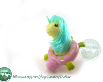 Vintage My Little Pony Baby Sea Shimmer Sea Pony with Float 1980s Toy by Hasbro