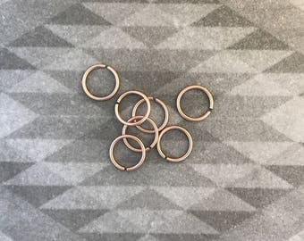 Rose Gold Nose Ring - Septum - nostril - navel - cartilage - nipple - lip.