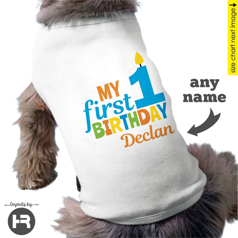 Dog Birthday Shirt Personalized dog 1st birthday shirt