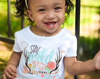 Stay wild tee and fawn headband