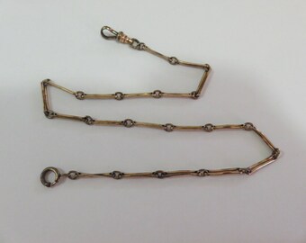1910 Rose Gold pocket Watch Chain 14.5 inches