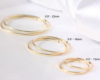 Thin GOLD hoops -  High quality gold hoops, 14k gold filled hoops, Gold hoops, Simple Hoop Earrings, tiny gold hoops