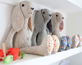 Rabbit Stuffed animal pattern bunny rabbit instant download pdf pattern