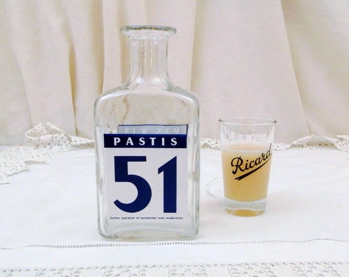 Vintage French Pastis 51 Aniseed Aperitif Drink Water Carafe / Bottle, South of France Cote D'Azur Drinks, Ricard Pernod, Retro Home Vintage French Pastis 51 Aniseed Aperitif Drink Water Carafe / Bottle, South of France Cote D'Azur Drinks, Ricard Pernod, Retro Home