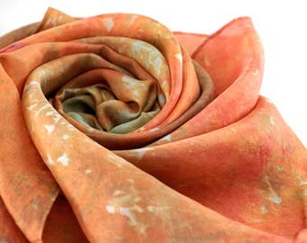 Square silk scarf | Etsy
